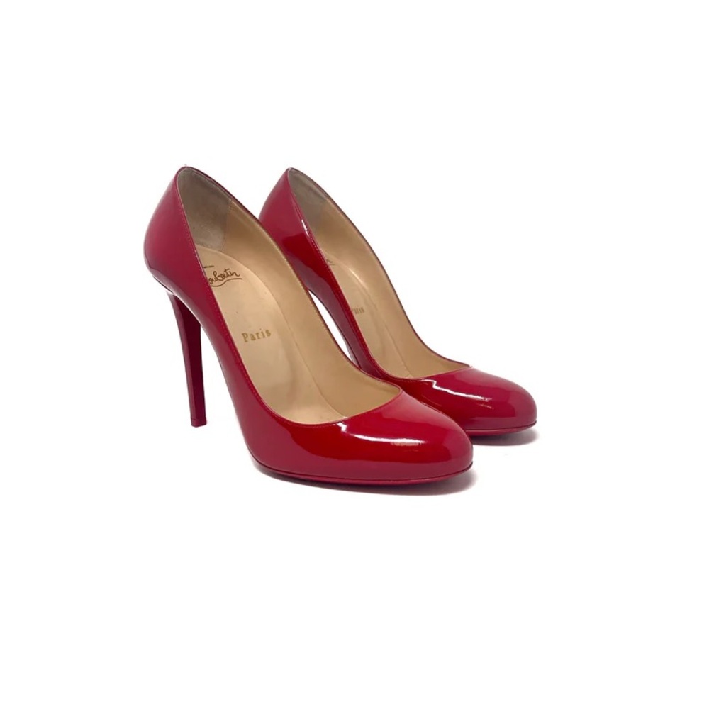 Christian Louboutin Dolly 110 Patent Round-Toe Pump